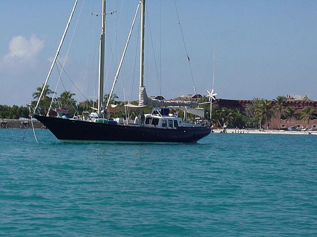 Satori anchored in front of Ft Jefferson.jpg