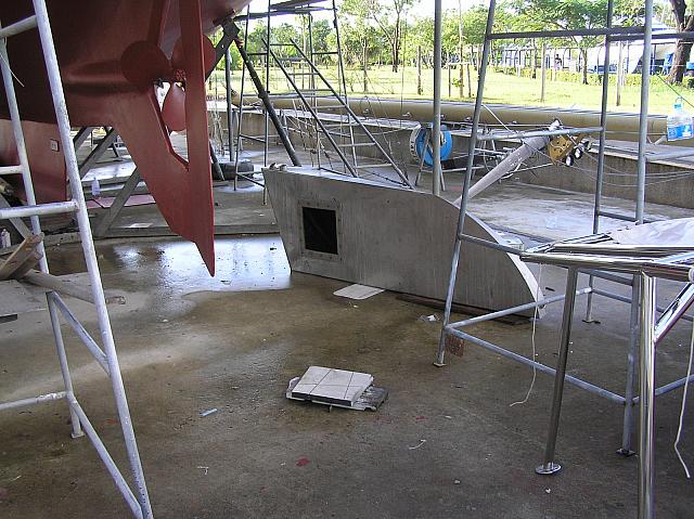 Holding tank out for repairs