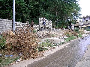 C) Building the wall in Diego