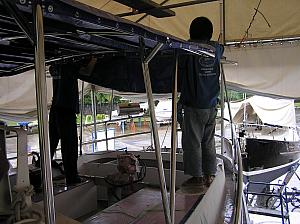 Fitting the awnings
